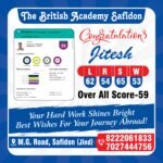Congratulations Jitesh on Achieving an Impressive Pearson PTE Academic Score of 59 at The British Academy, Safidon